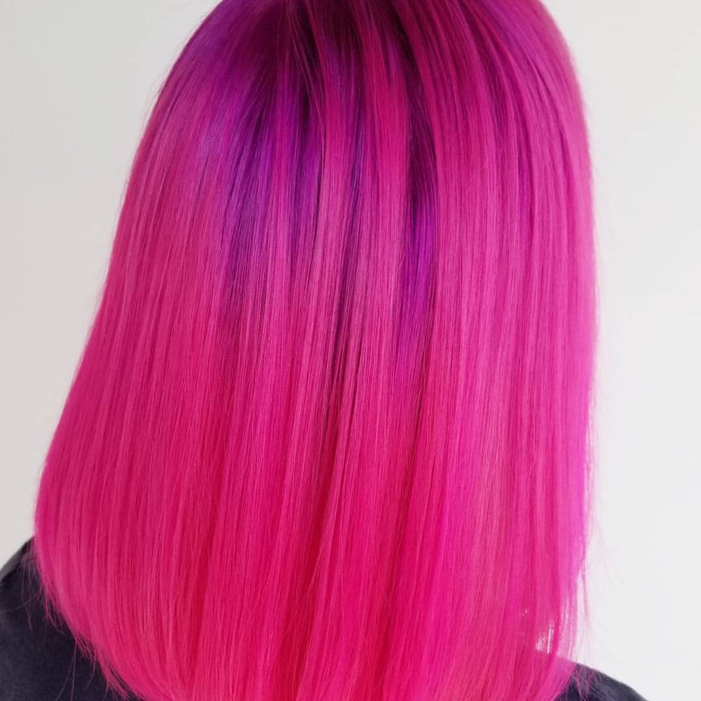 Bold Pink Semi-Perm Hair Color