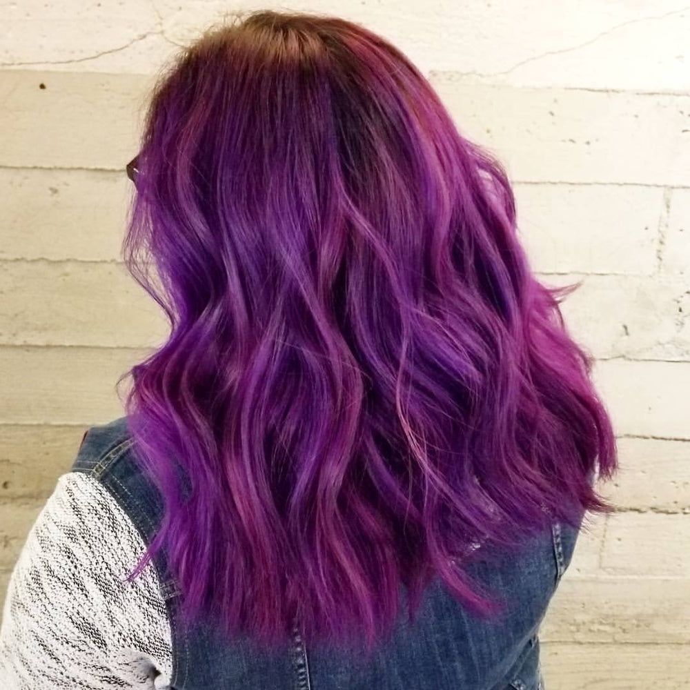 Bold Purple Semi-Perm Hair Color