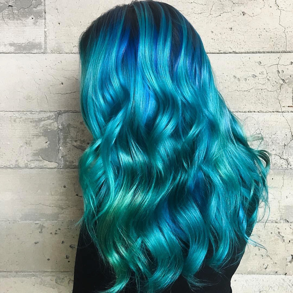 Bold Teal Semi-Perm Hair Color