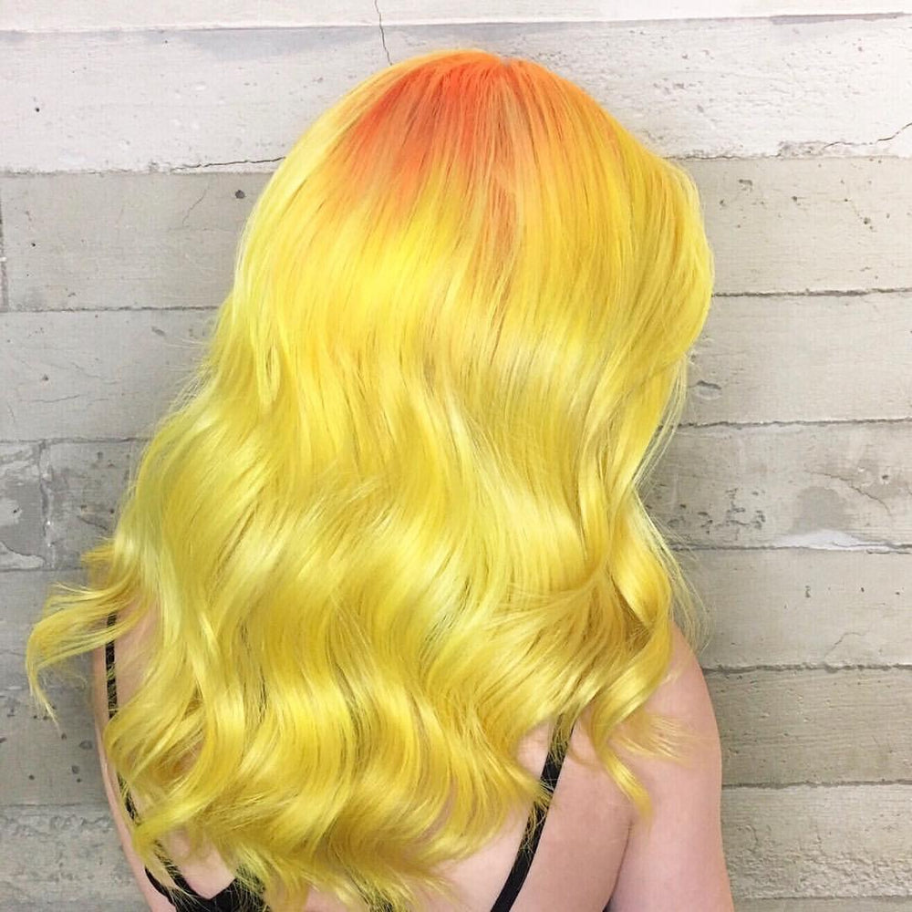 Bold Yellow Semi-Perm Hair Color