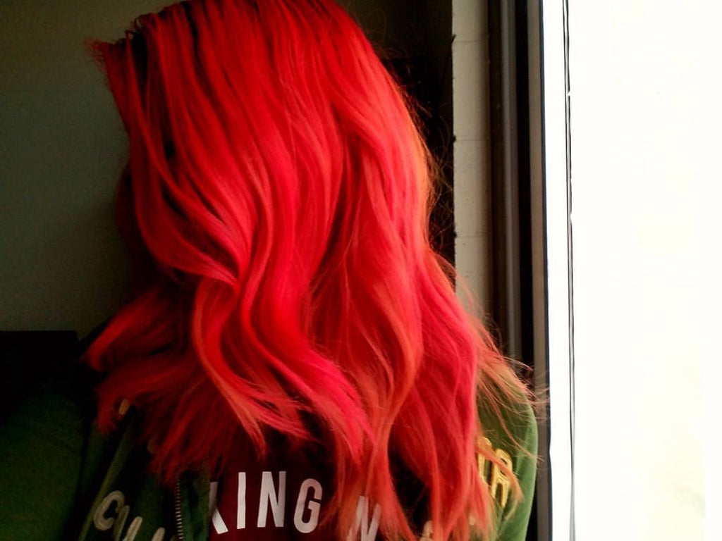 Bold Red Semi-Perm Hair Color
