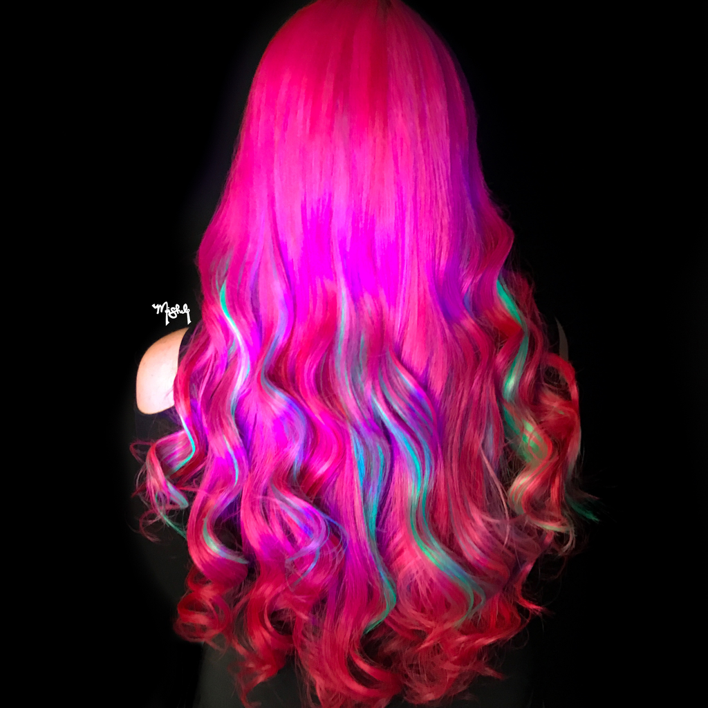 Bold Pink Semi-Perm Hair Color