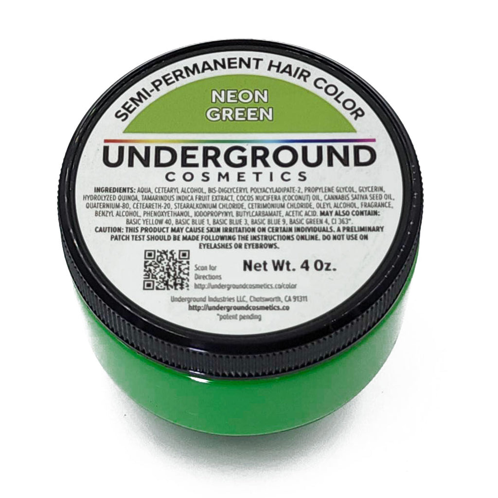 Neon Green Semi-Perm Hair Color