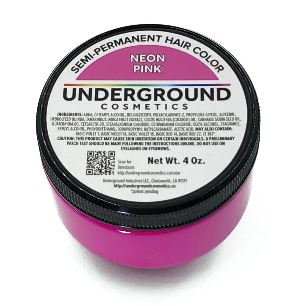 Neon Pink Semi-Perm Hair Color