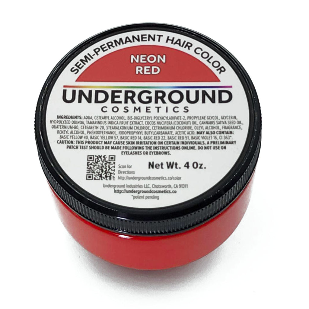 Neon Red Semi-Perm Hair Color