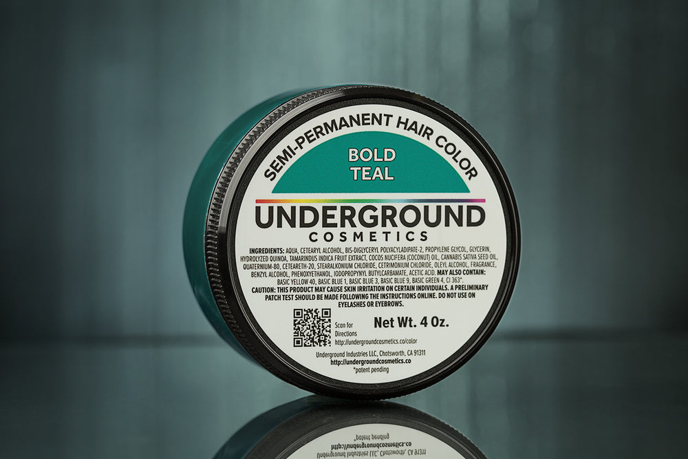 Bold Teal Hair Color-Hair Color-Underground Cosmetics